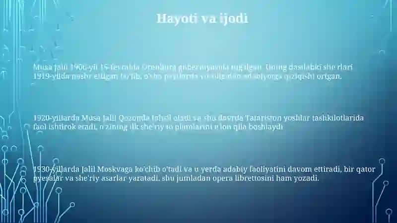 Musa Jalil haqidagi ma'lumot 3
