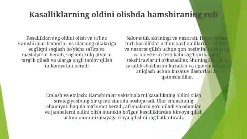 Prafilaktikada Hamshira Roli 3