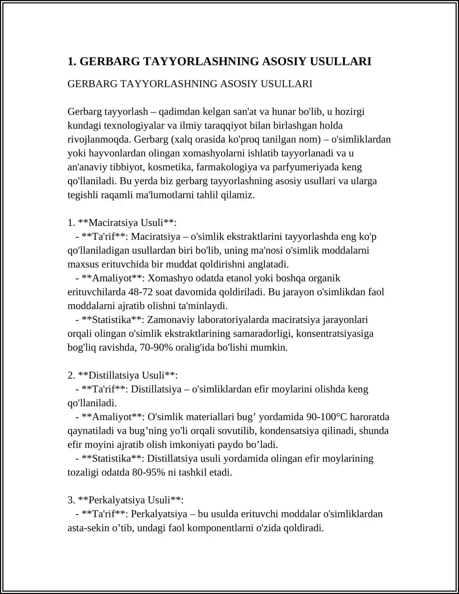 GERBARG TAYYORLASH USSULARI HAQIDA MALUMOT BERISH 3