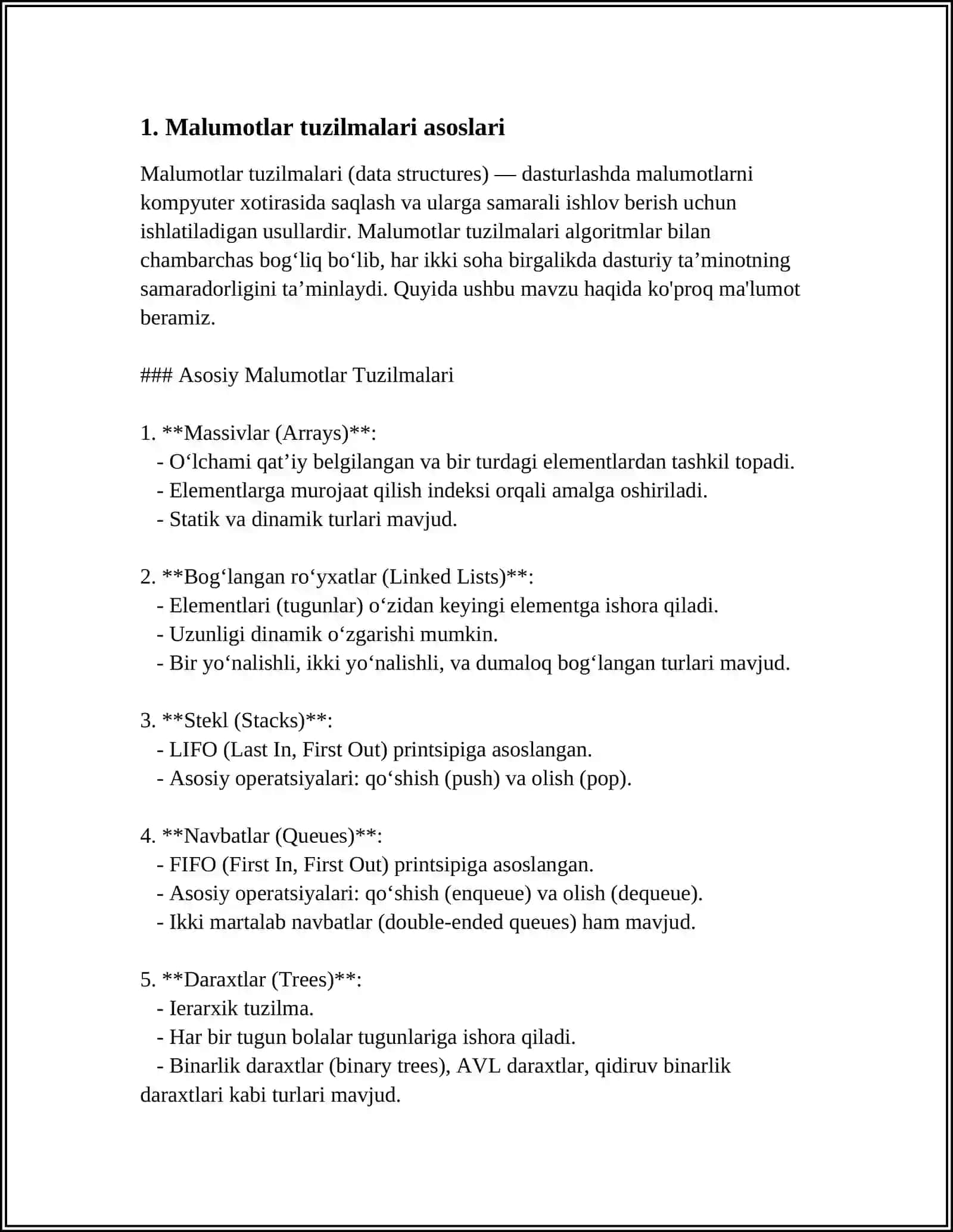 MALUMOT MODELLARI VA TUZILMALARI 3