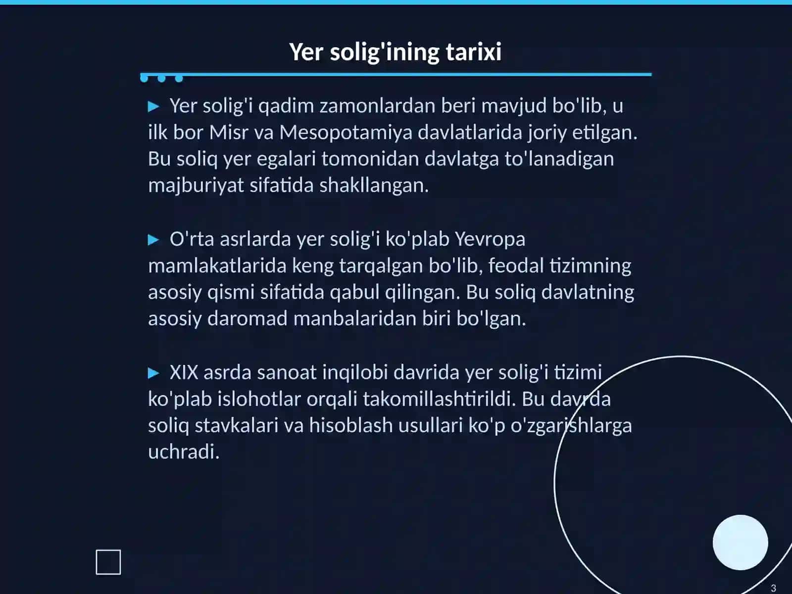Yer solig'i tushunchasi va ahamiyati 3