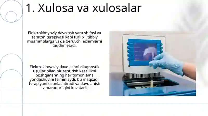Elektrokimyoviy davolash va diagnostika usullari 3