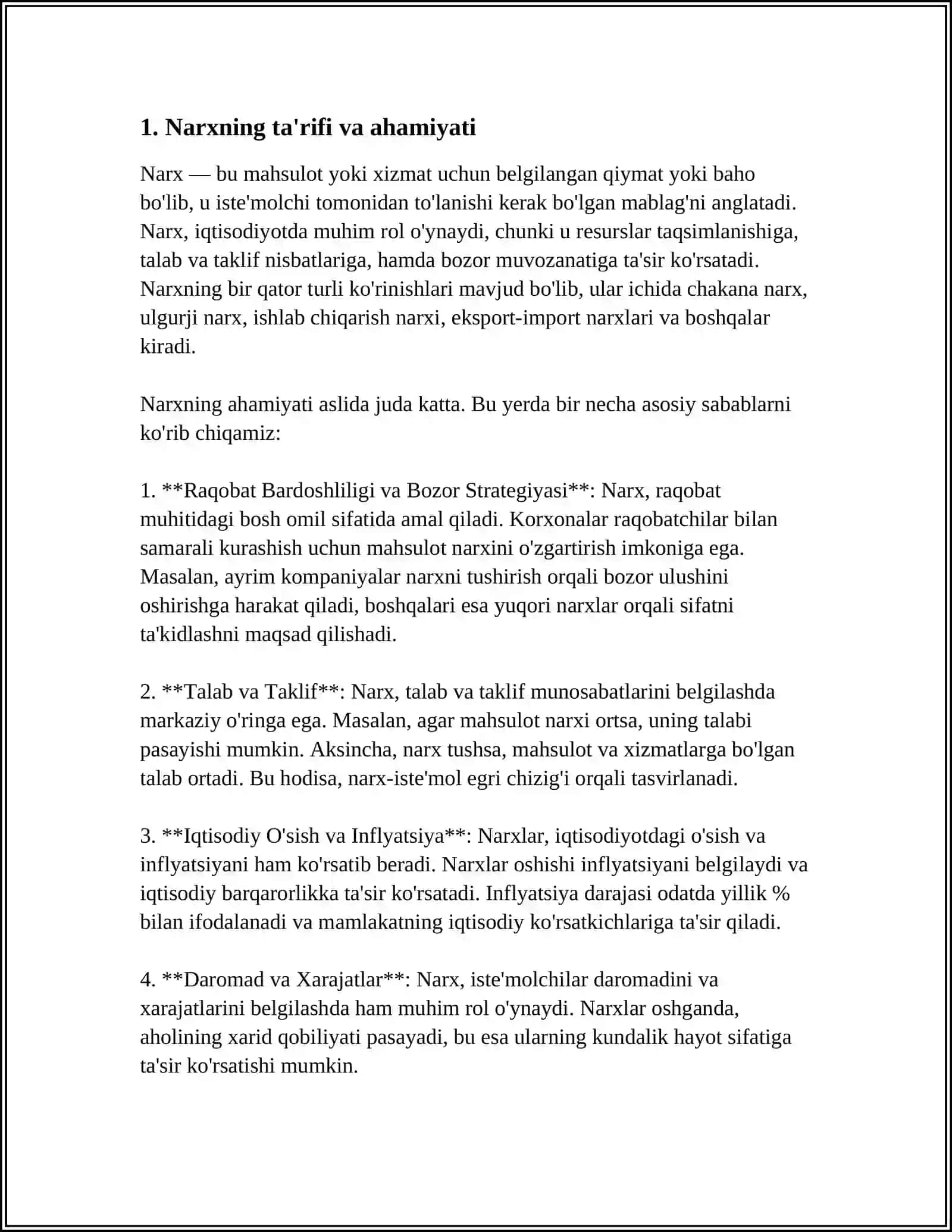 IQTISODIYOTDA NARX VA UNING SHAKLLANISHI 3