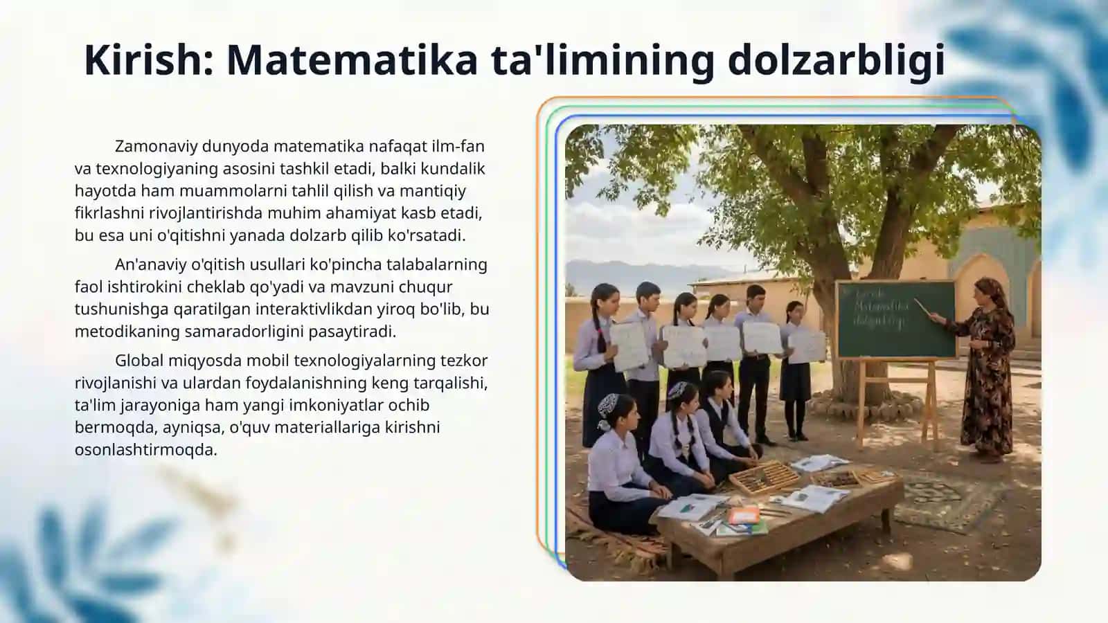Matematika darslarida mobil ilovalardan foydalanish 3