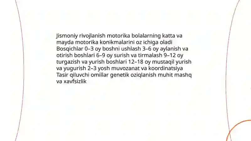 Bolaning rivojlanish sohalari 3