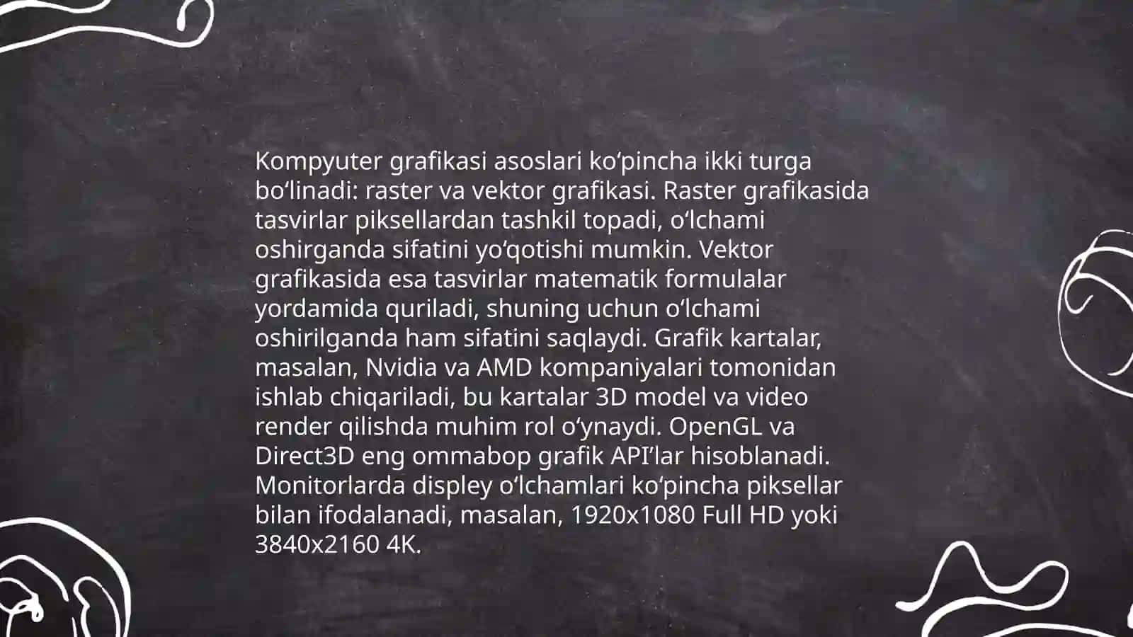 Kompyuter grafikasi asoslari 3