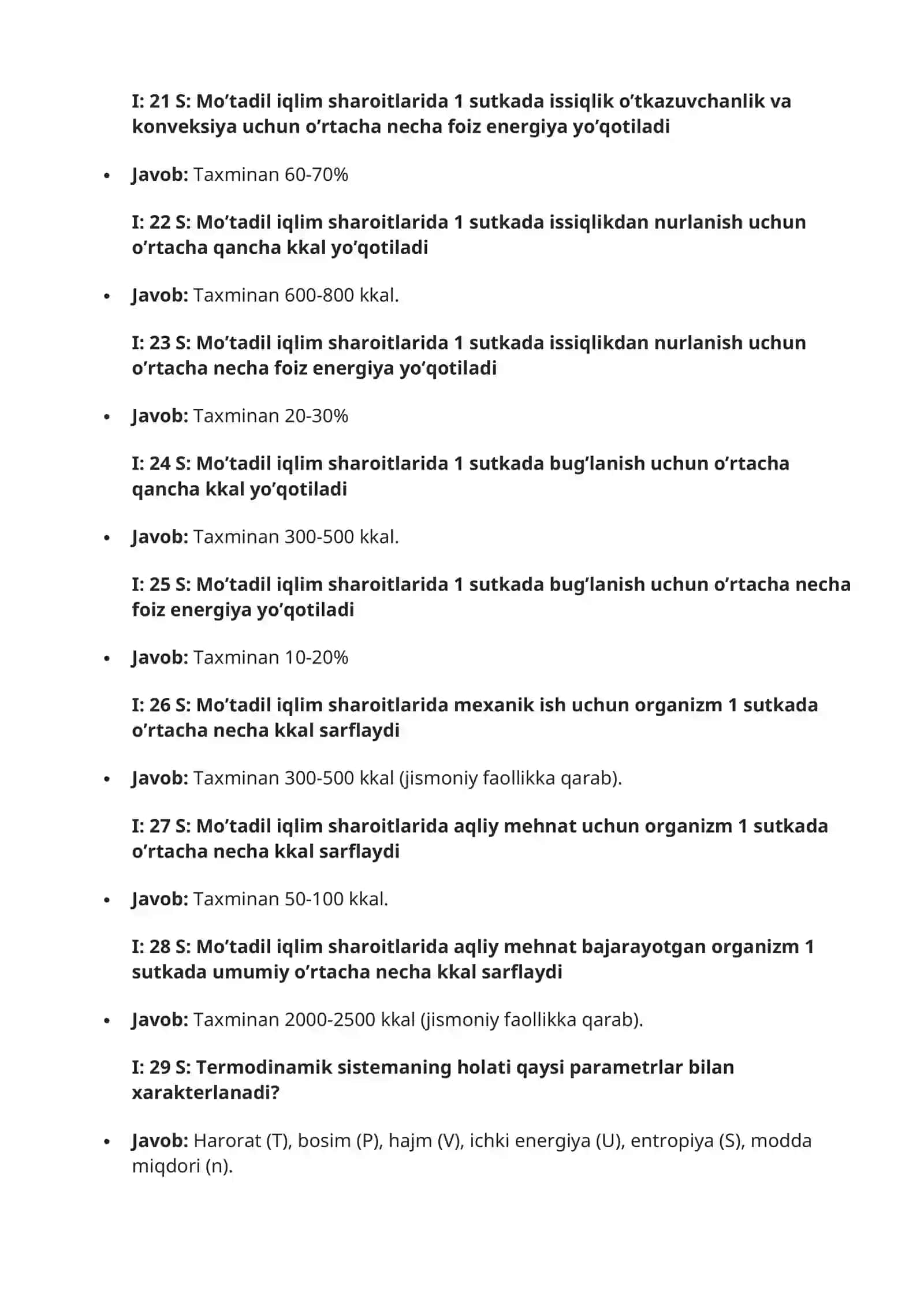 Termodinamikaning birinchi qonuni 3