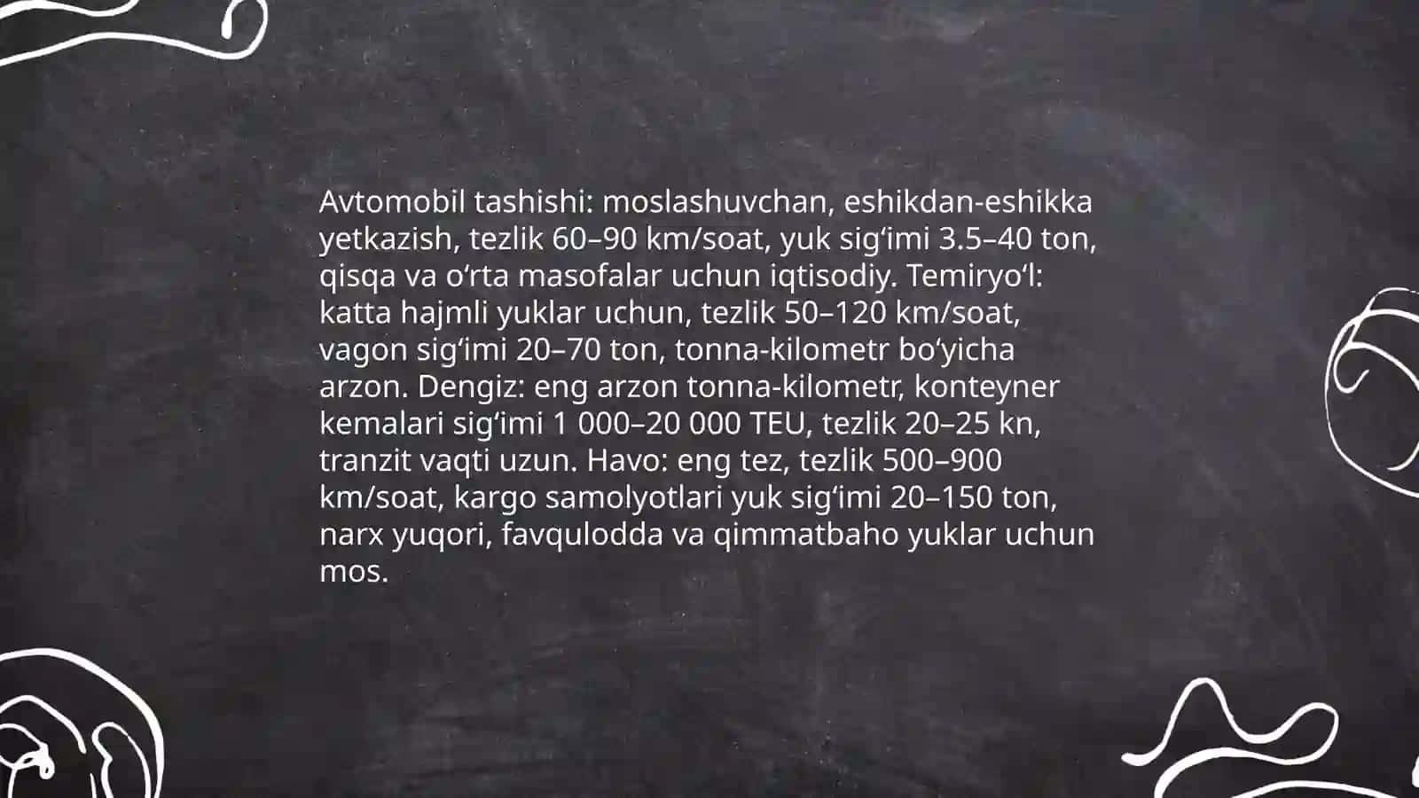 Logistika va tayyor maxsulotni tashish 3