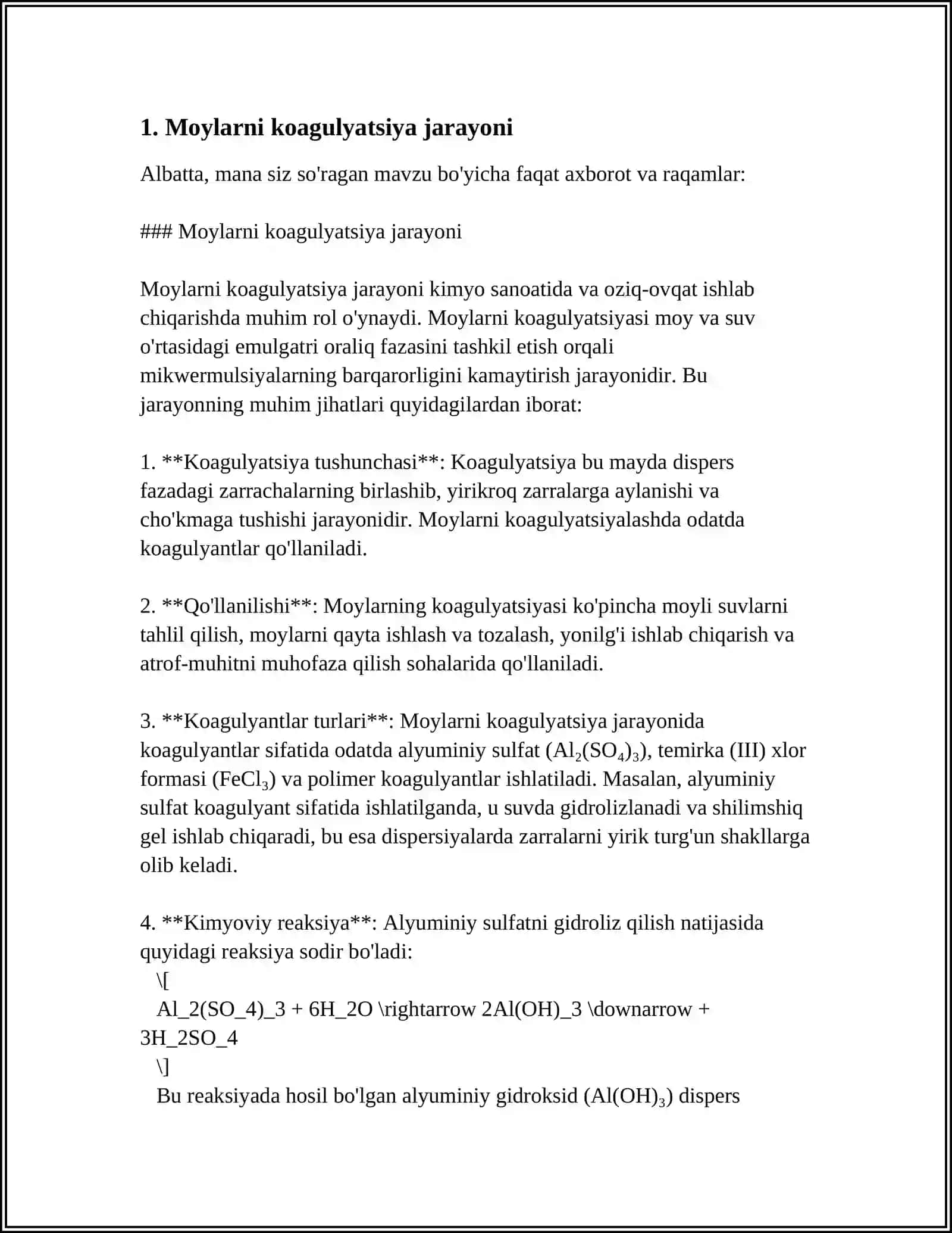 MOYLARNI KOAGULYATSIYA TOZALASH 3