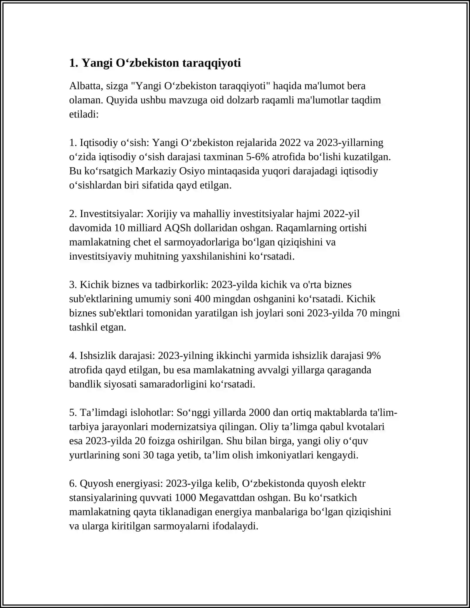 Yangi O‘zbekiston taraqqiyoti 3