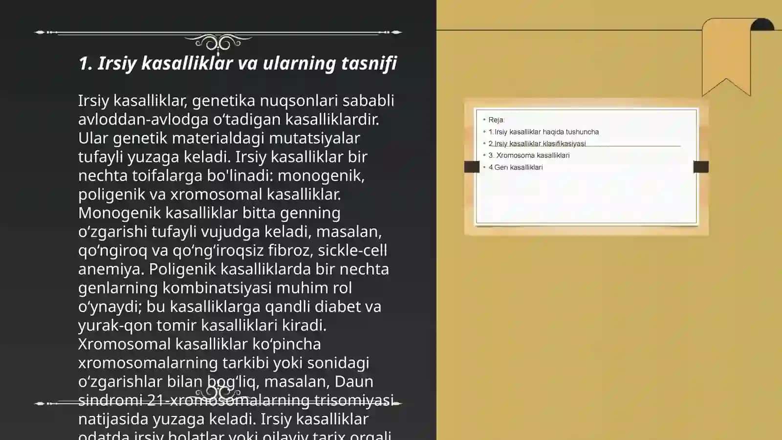 Irsiyat va Irsiy kasalliklar 3