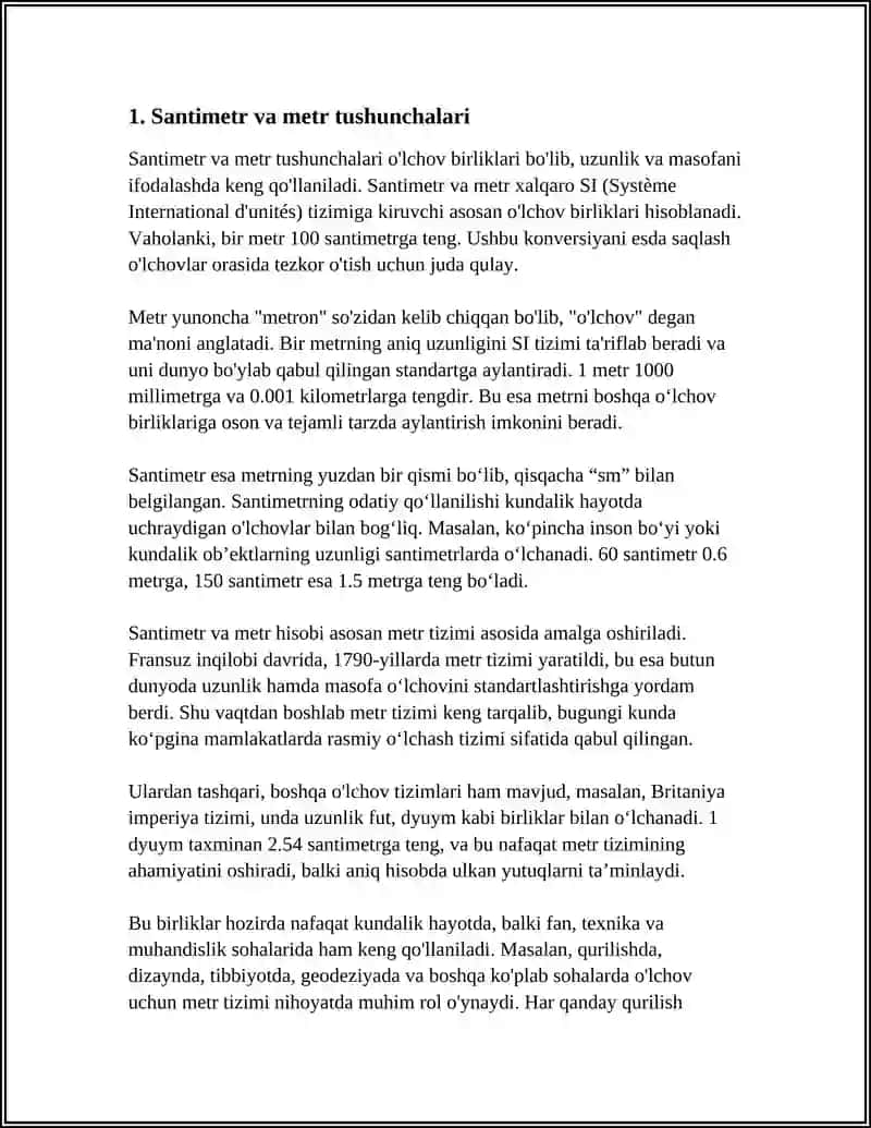 1-SINFDA UZUNLIK ÒLCHOVLARINI ÒRGATISH METODIKASI 3