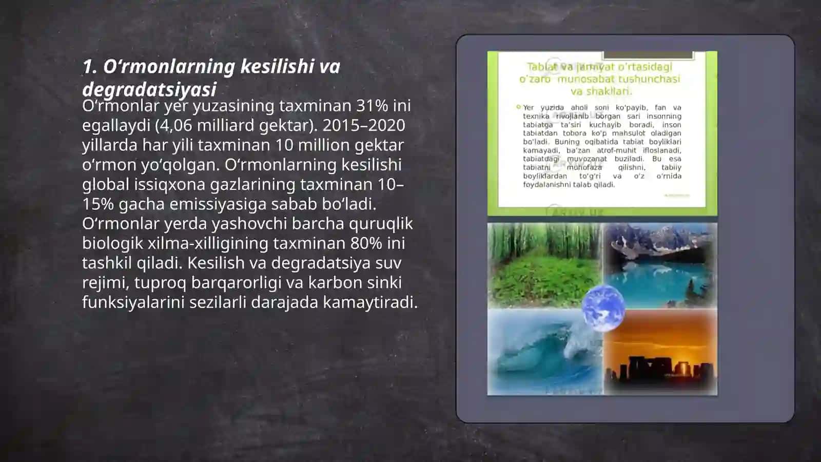 Insonning tabiatga taʼsiri 3
