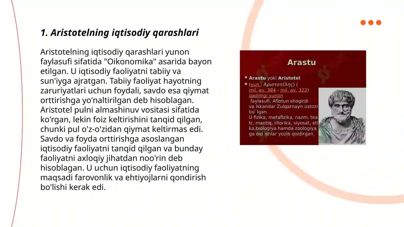 Aristotelning iqtisodiy qavdlari 3
