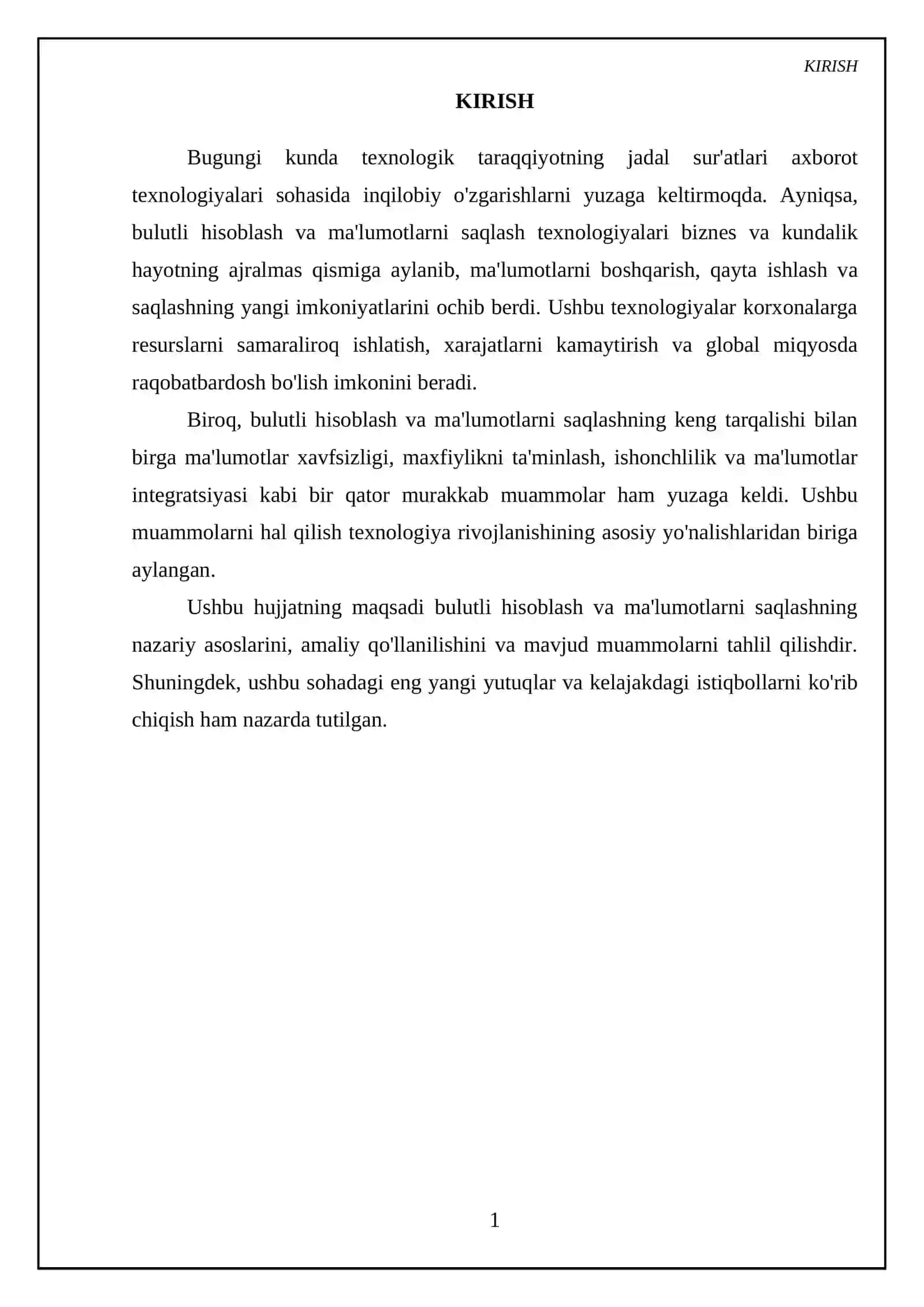 Bulutli hisoblash va malumotlarni saqlash 3