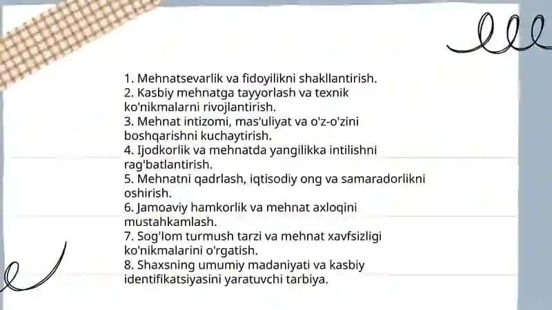 Mehnat tarbiyasi 3
