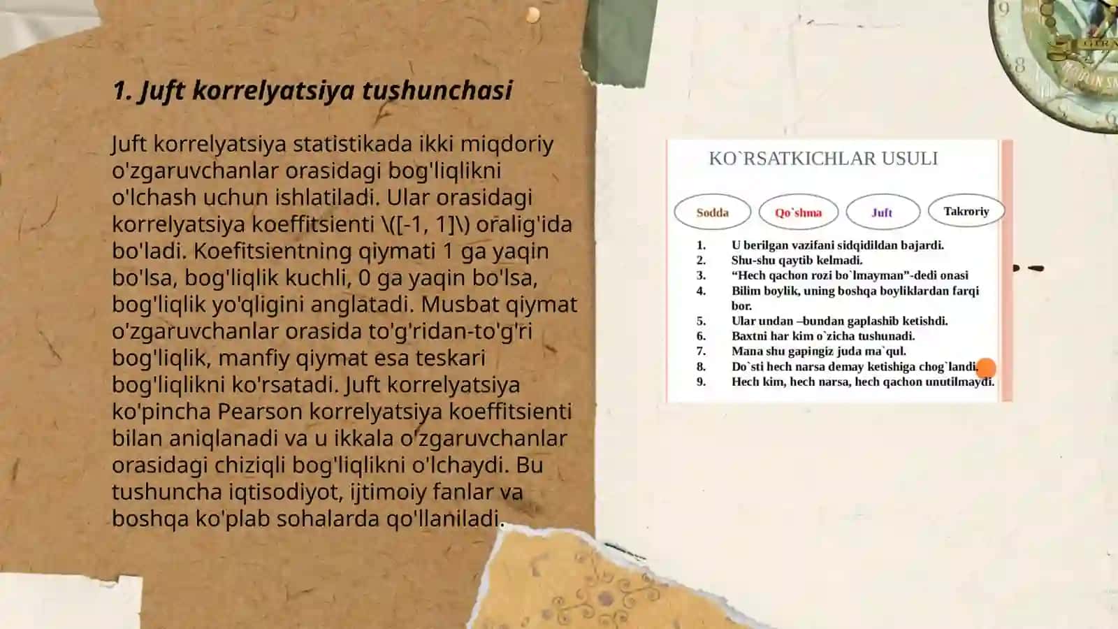 Juft korrelyatsion bogʻlanish 3