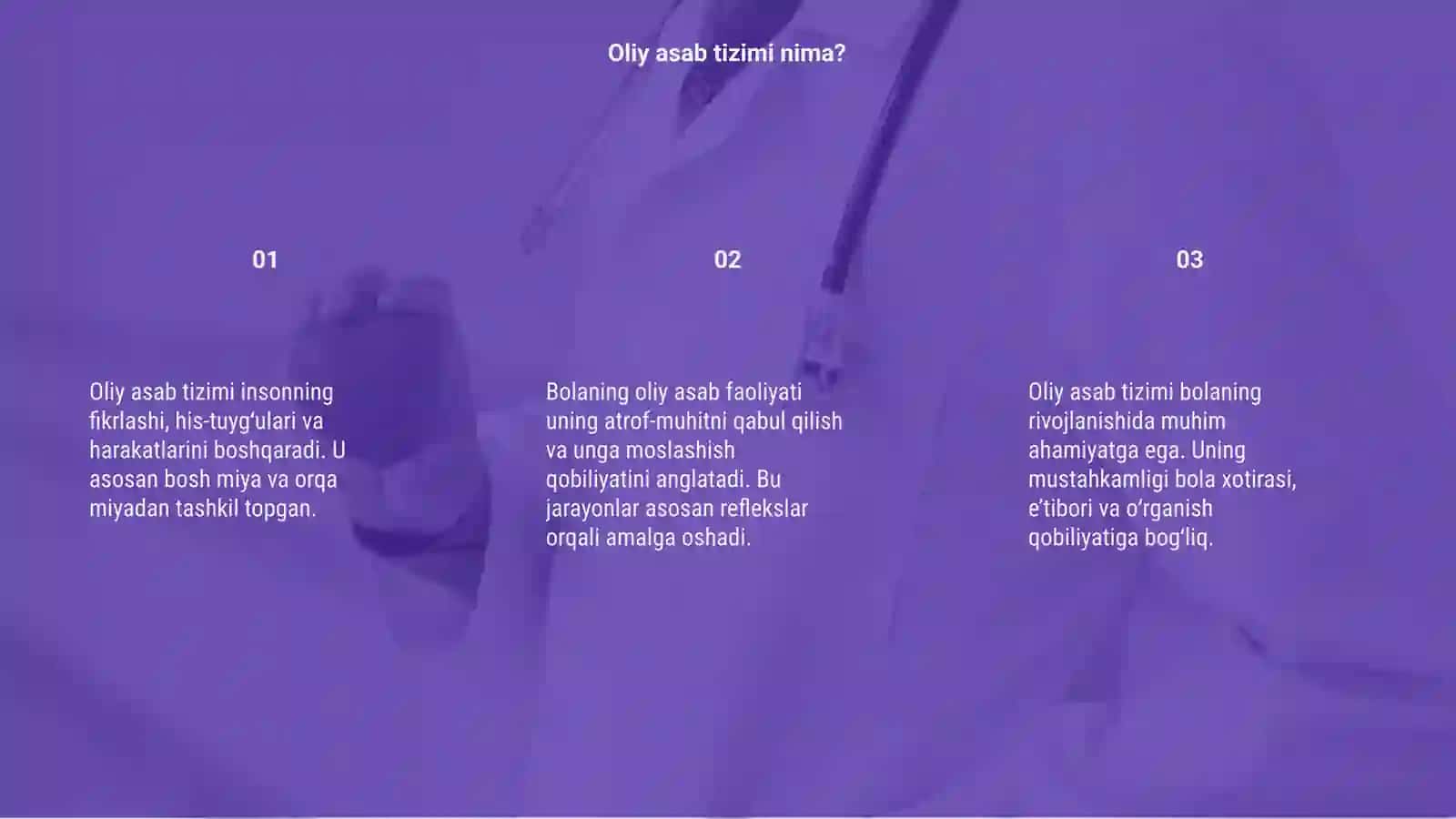 Bolaning oliy asab faoliyati 3
