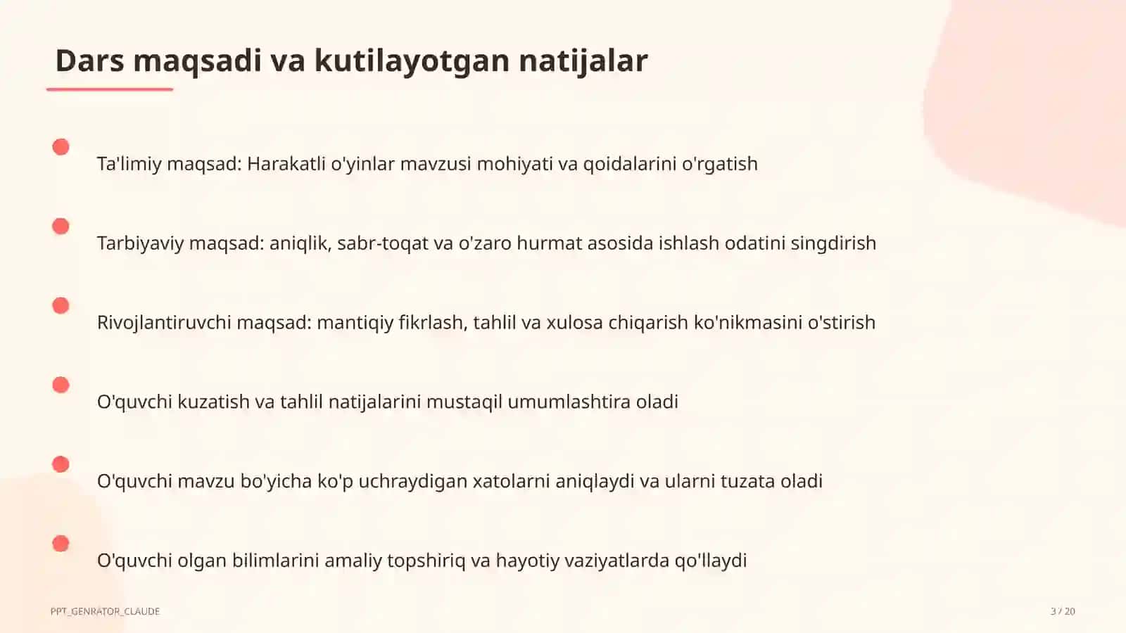 Harakatli o'yinlar (1-sinf) 3
