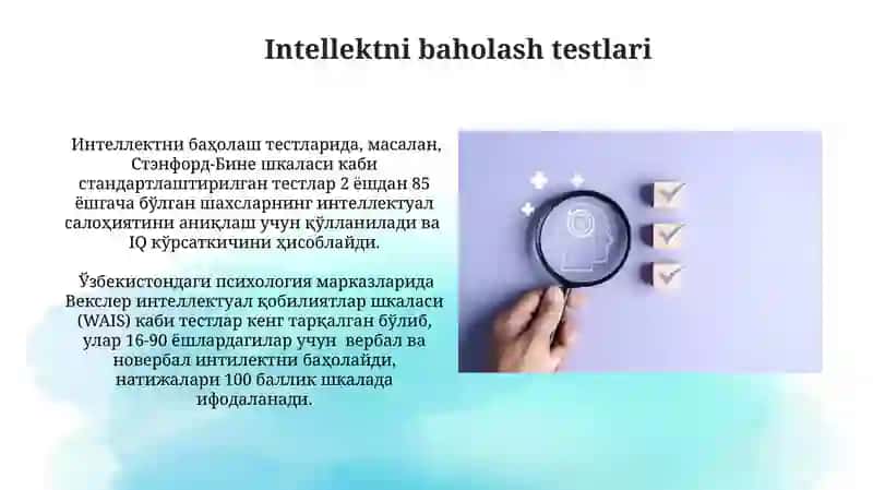 Intellektni baholash testlari 3