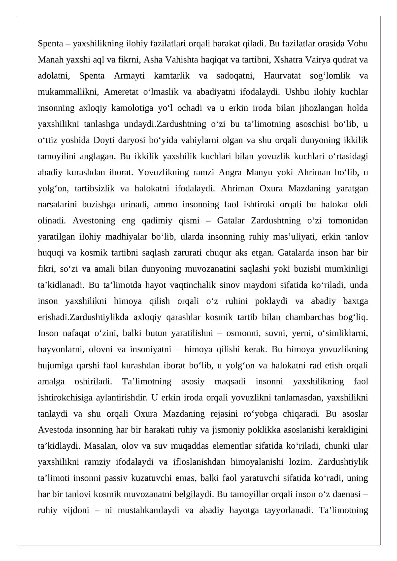 Muqaddas diniy kitoblar (Avesto, Injil, Qur’on Karim)da odob-axloq masalalari 3
