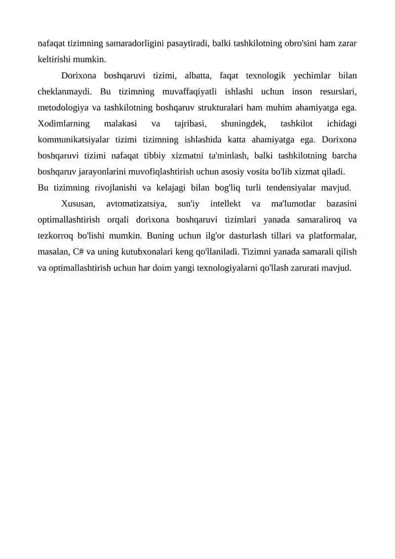Dorixona boshqaruvi tizimi 3