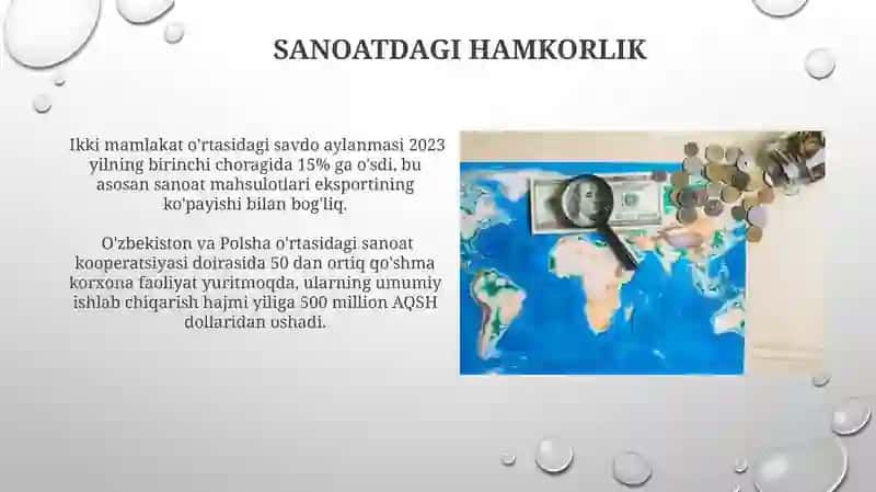 Uzbekistan Polsha iqtisodiy munosabatlari 3