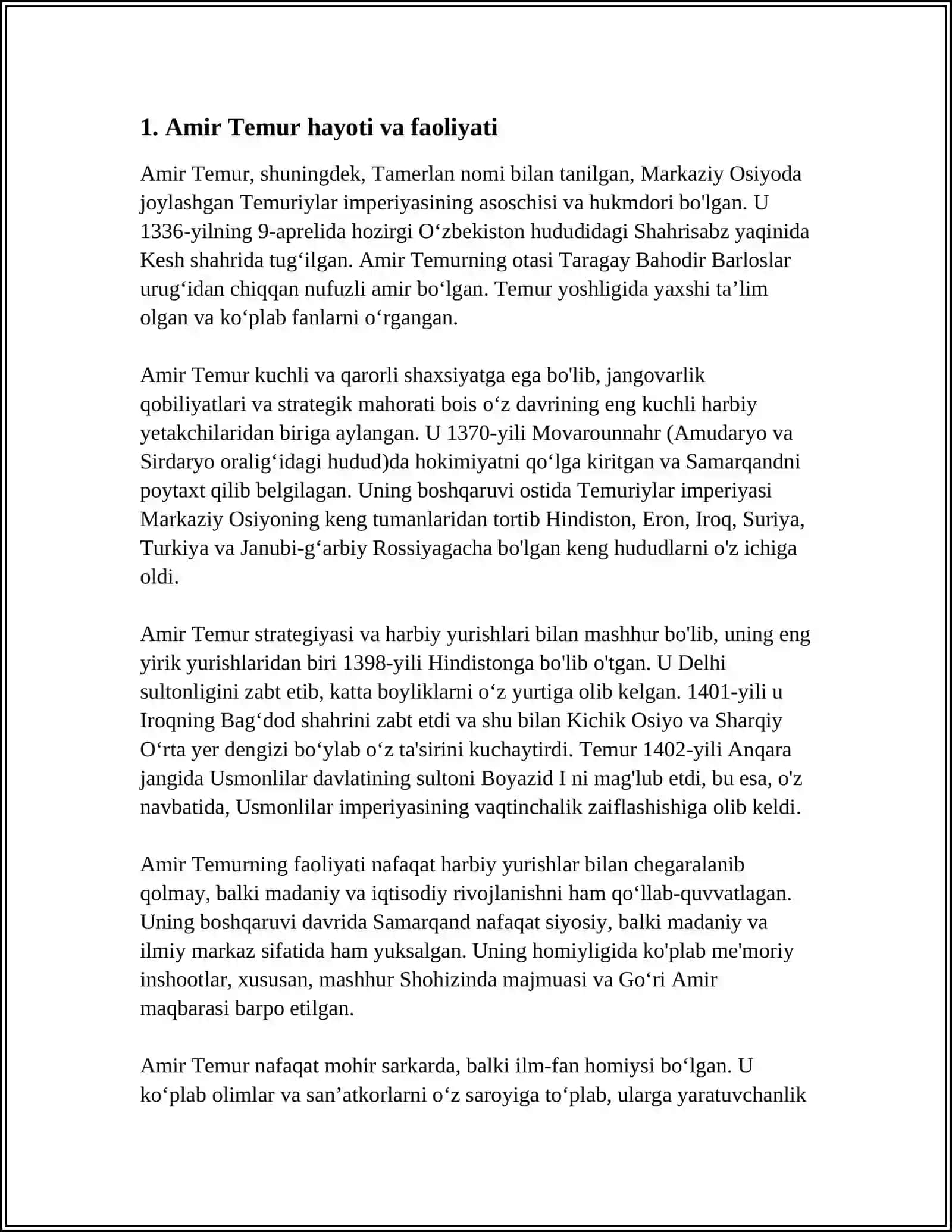 AMIR TEMUR TUZUKLARI HAQIDA 3