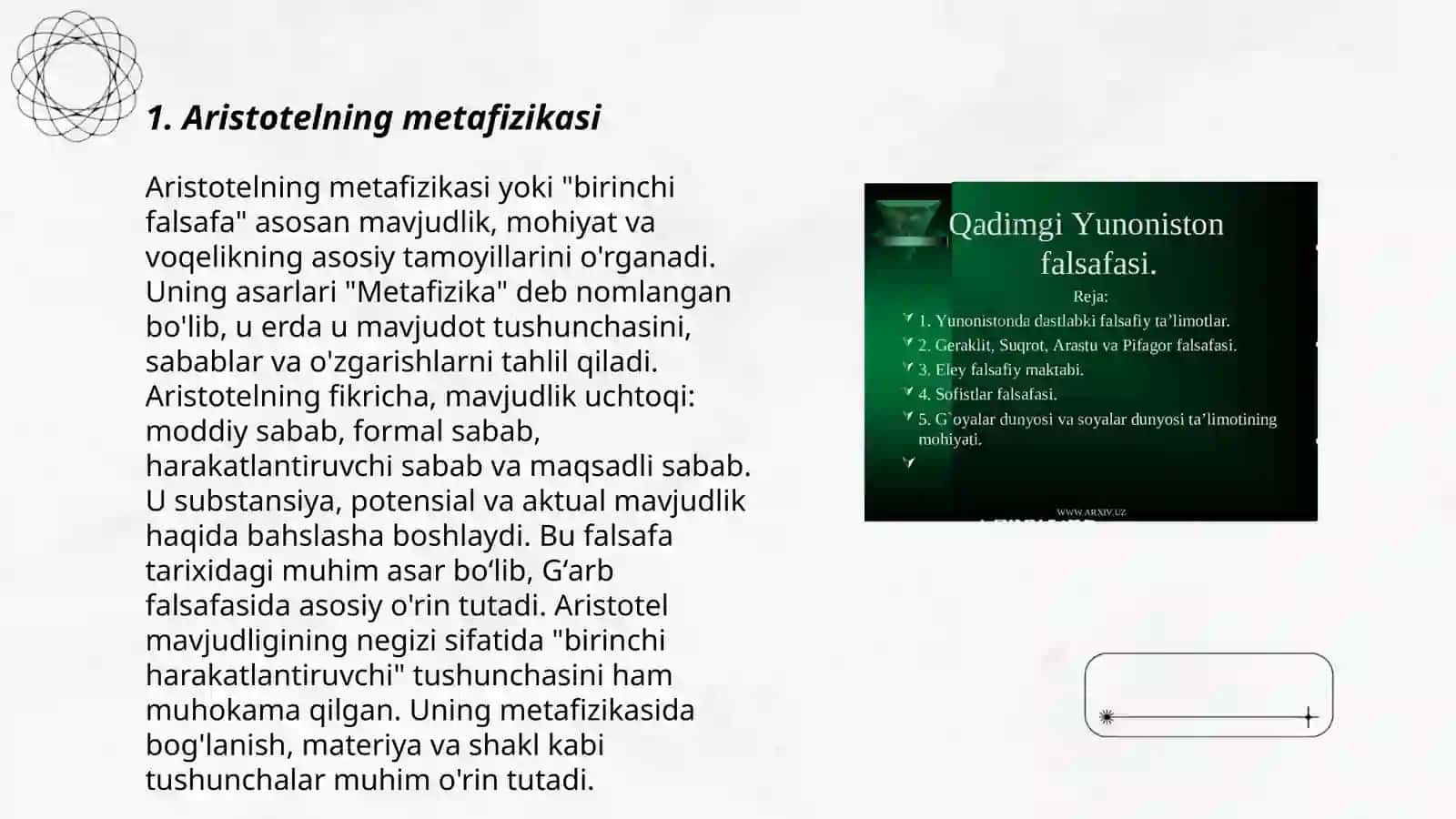 Aristotelning falsafiy qarashlari 3