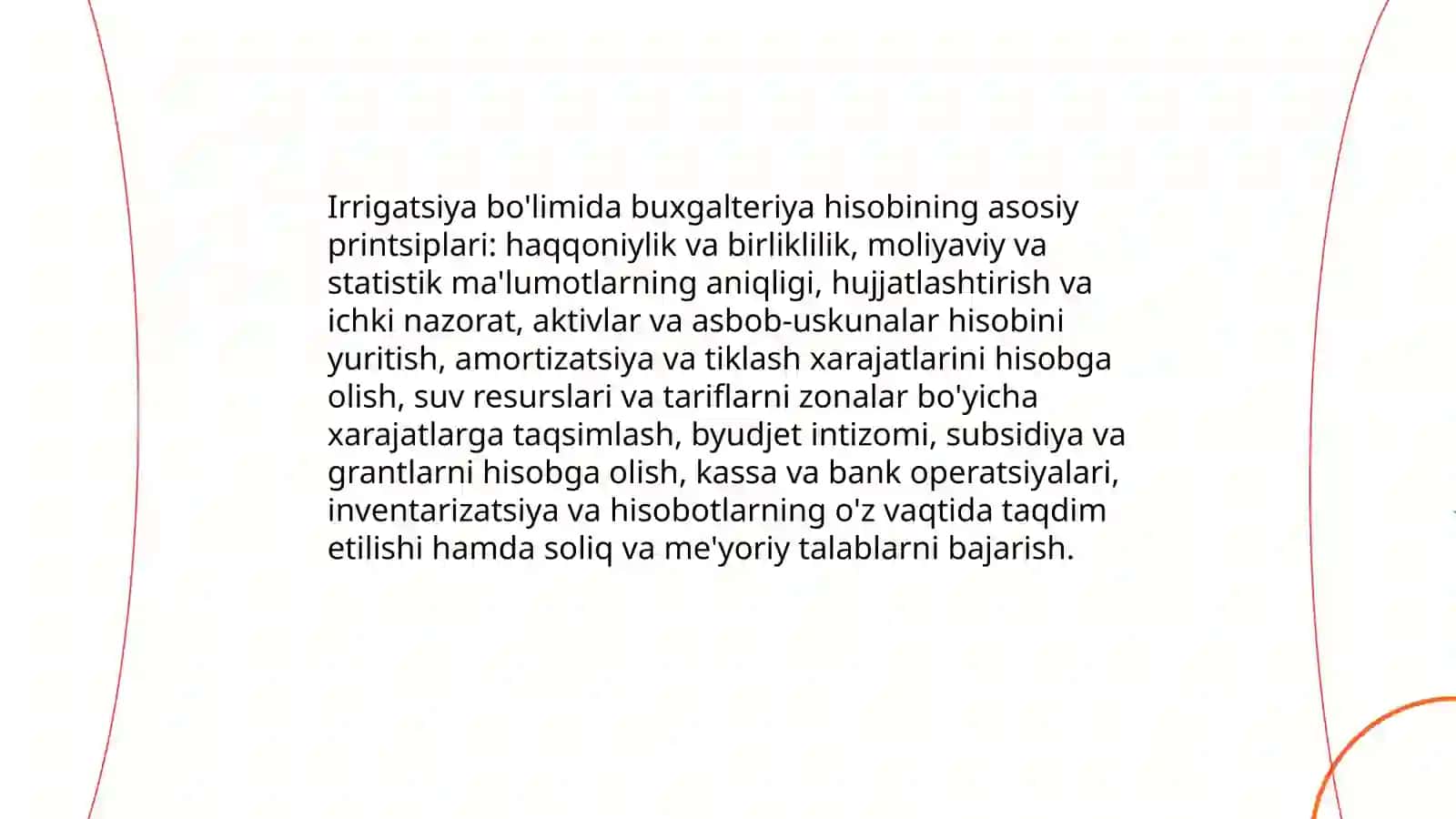 Irrigatsiya bo'limida buxgalteriya amaliyoti 3