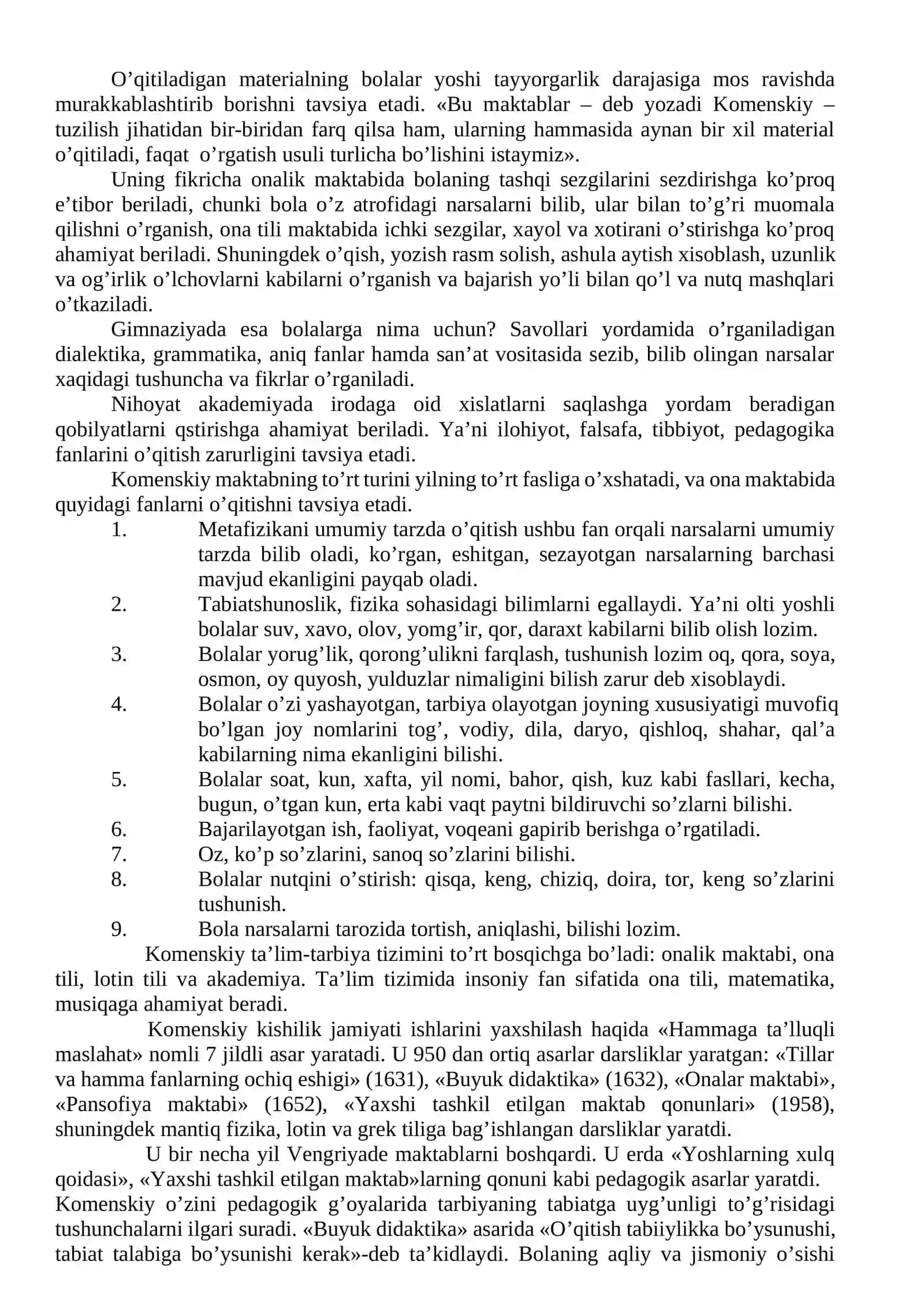 Yan Amos Komenskiyning pedagogik qarashlari 3