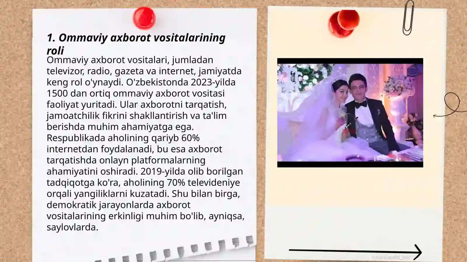 Ommaviy axborot vositalari. Yordamchi so'z turkumlari. Bog'lovchi 3