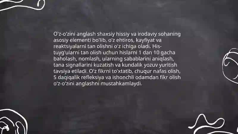 Shaxsiy xissiy va irodaviy sohasi 3