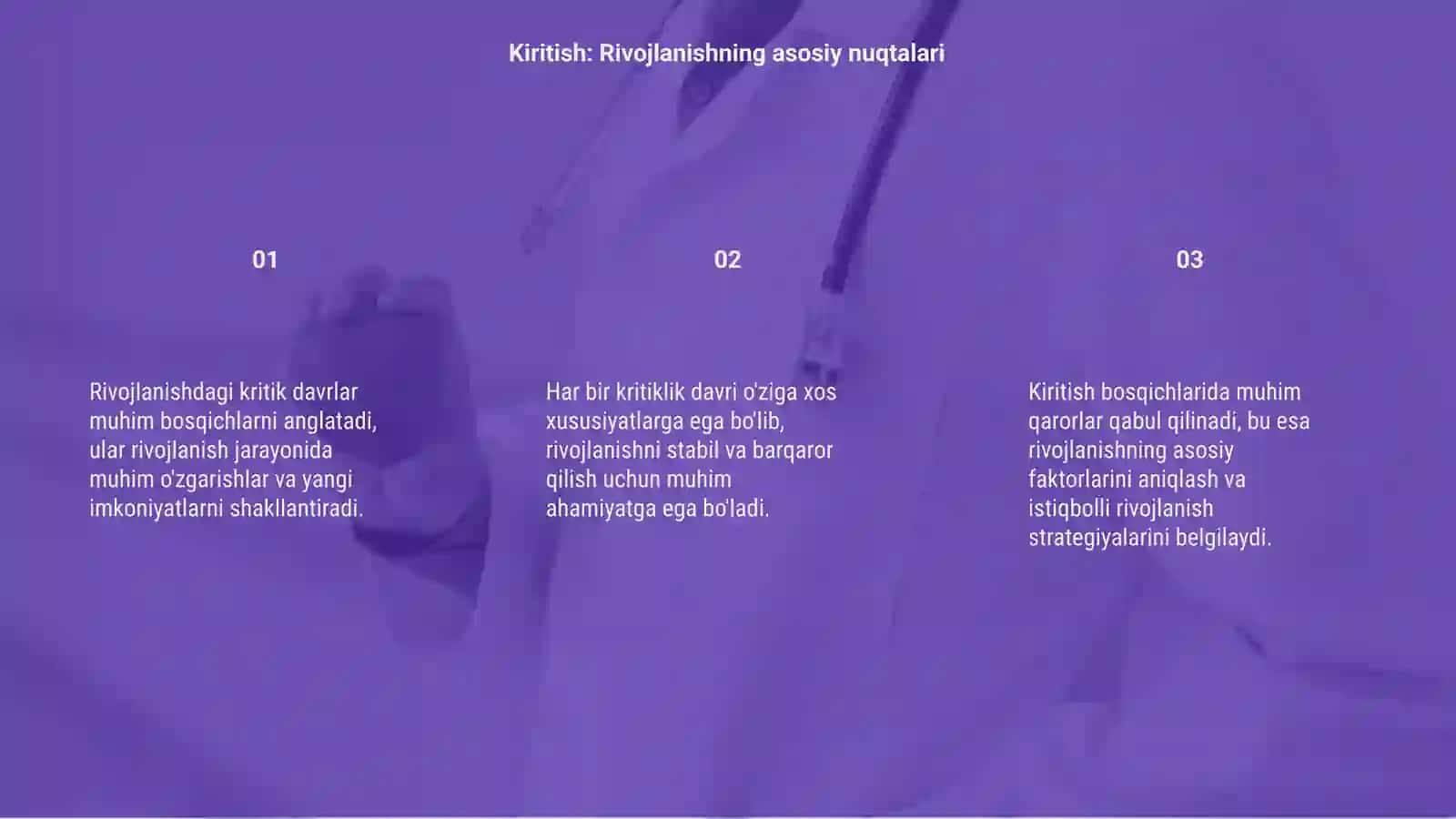 Rivojlanishdagi kritik davrlar 3