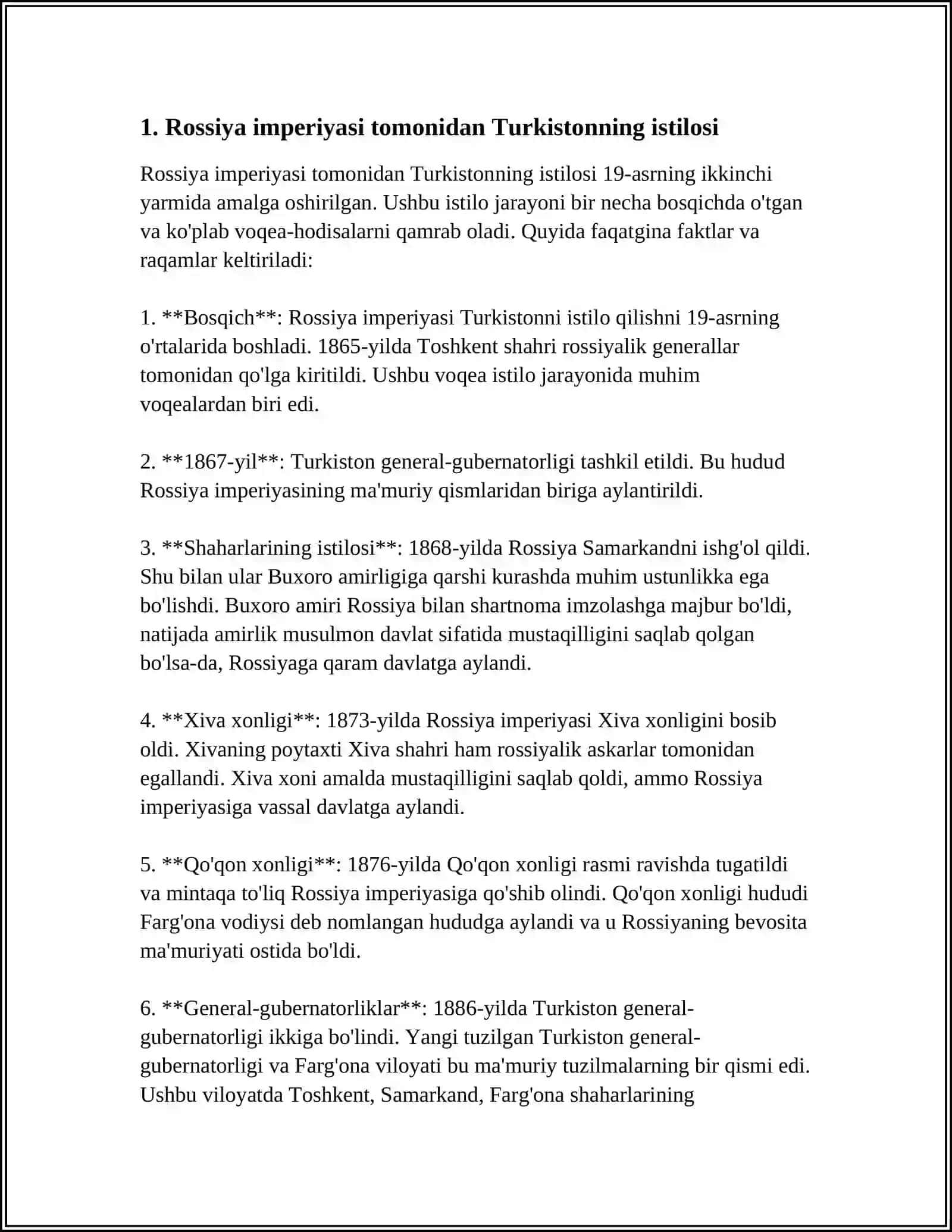 TURKISTON ROSSIYA IMPERIYASI MUSTAMLAKACHILIGI DAVRI 3