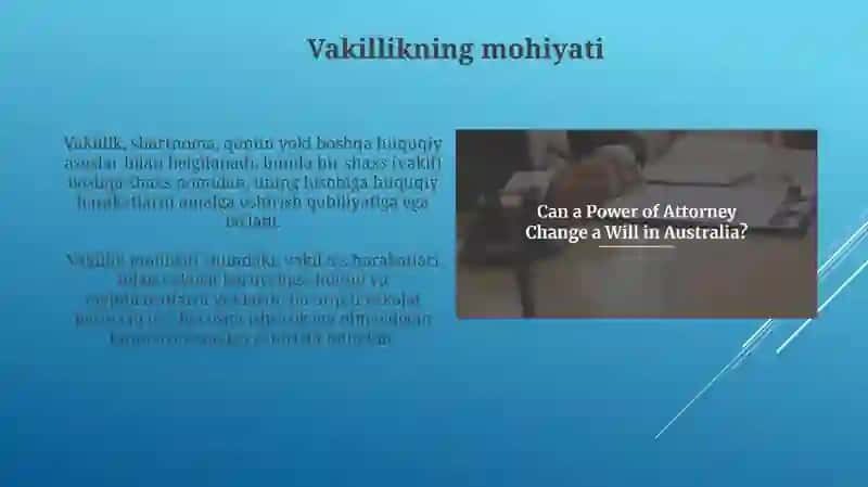 Vakillik va Ishonchnoma 3