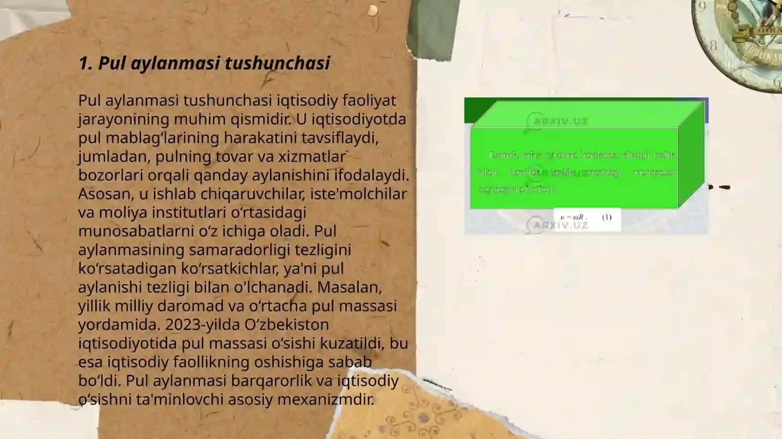 Pul aylanmasi va uning tarkibi 3