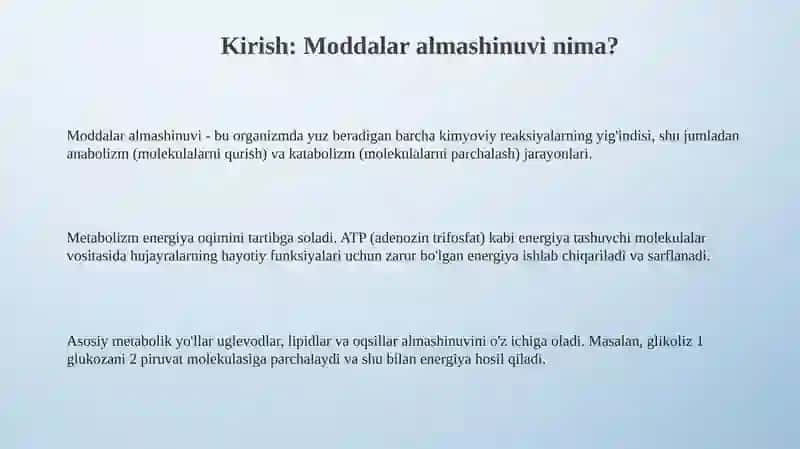 Moddalar almashinuvi 3