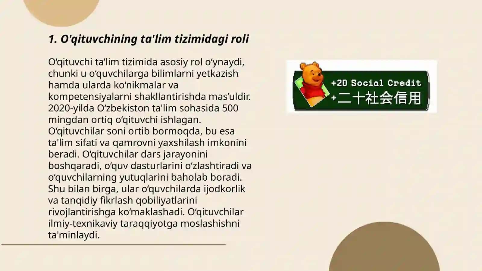 O'qituvchining jamiyatda tutgan o'rni 3