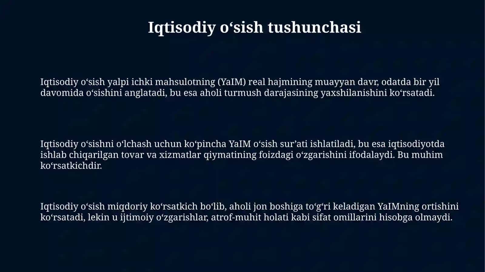 Iqtisodiy o‘sishning neoklassik modellari 3