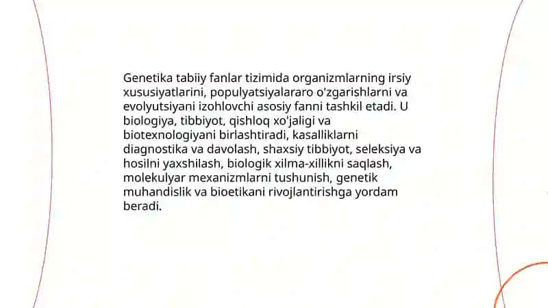 Genetika tabiiy fanlar tizimida 3