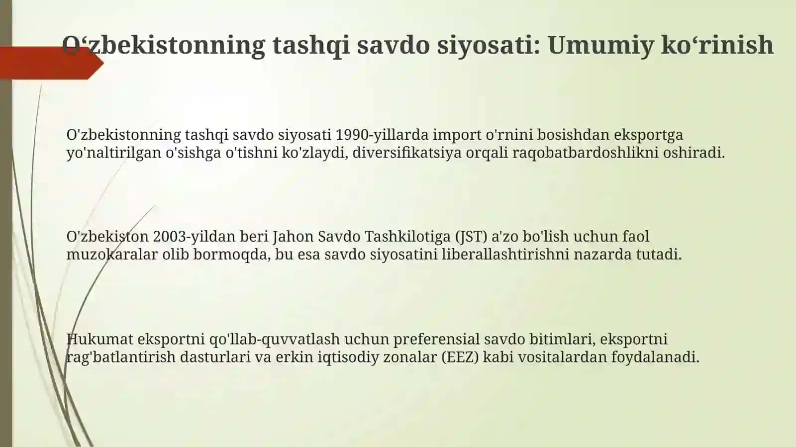 Oʻzbekiston tashqi iqtisodiy aloqalar 3