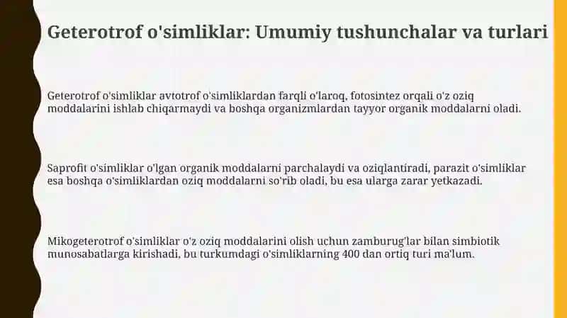 O'simliklarning Geteratrof Oziqlanishi 3
