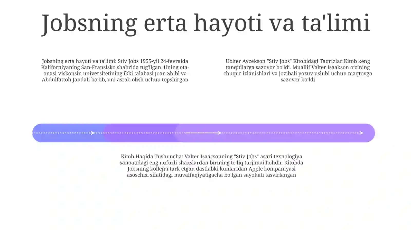 "Stiv Jobs" Kitobidagi Taqrizlar Iqtiboslar 3
