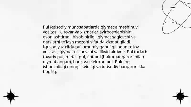 Pulning mohiyati, turlari pulni topish 3
