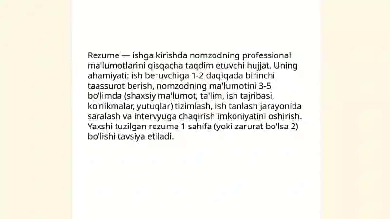 Rezume va uning turlari 3