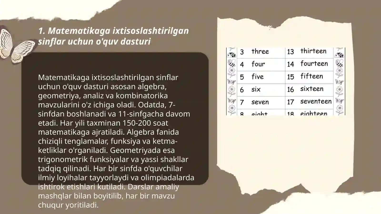 Matematikaga ixtisoslashtirilgan sinflar uchun o'quv dasturi 3