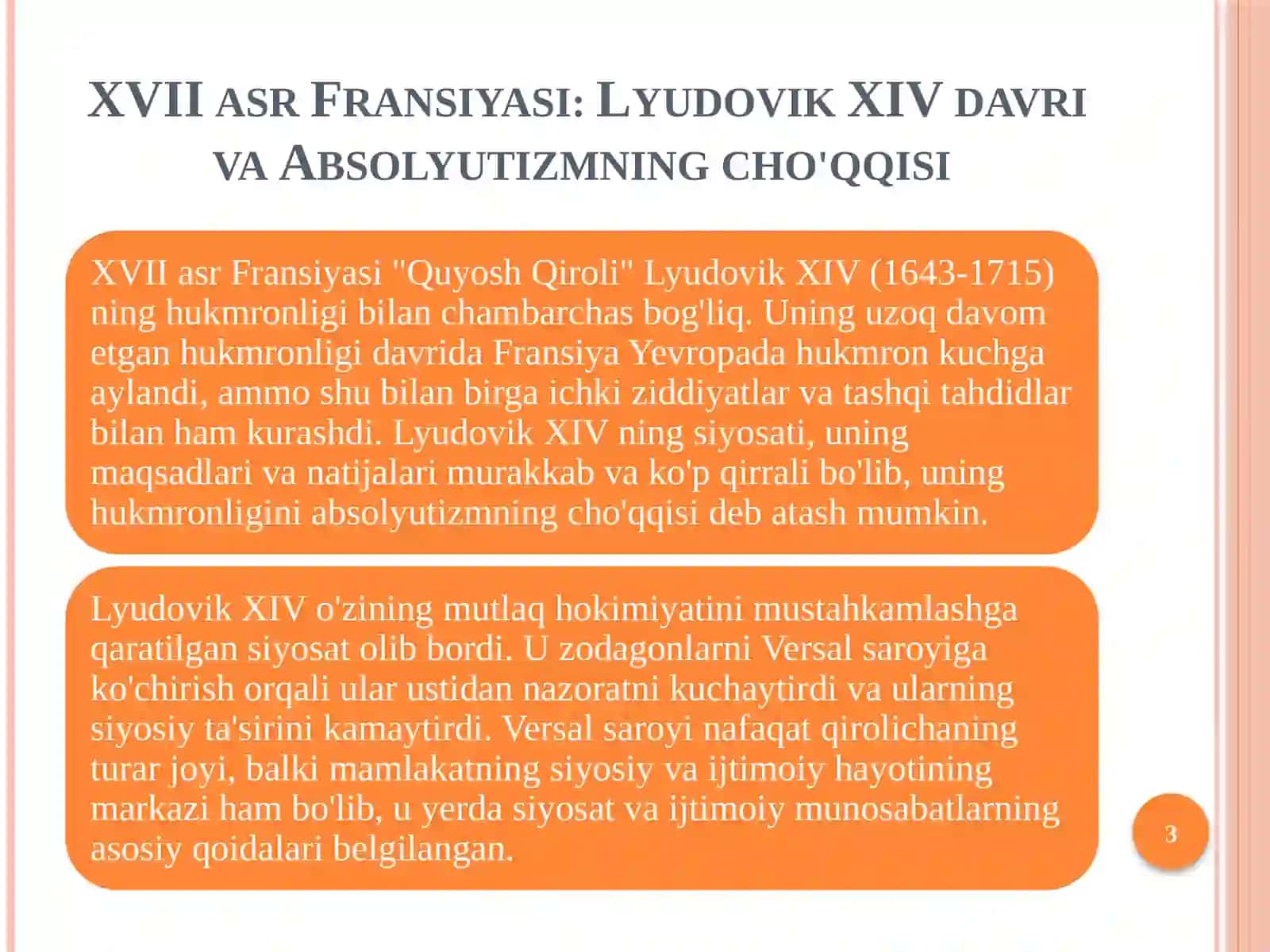 XVII-XVIII ASRLARDA FRANSIYA 3