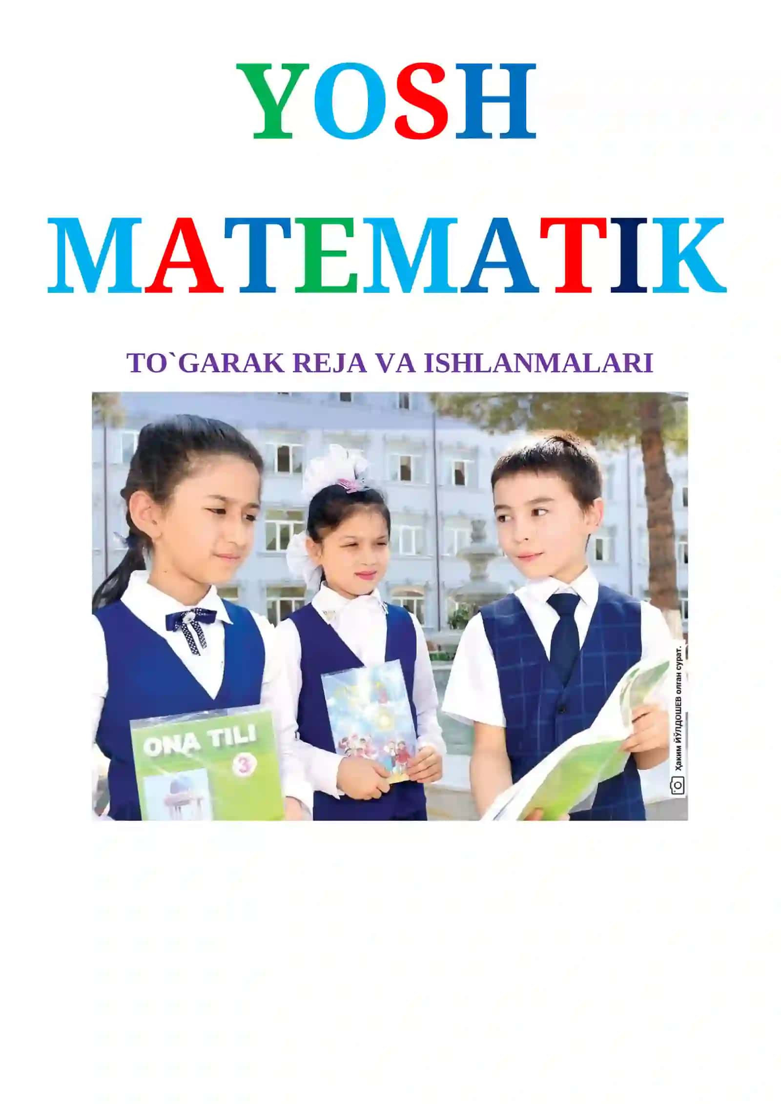 1-sinf Matematika fanidan to'garak konspekt 3