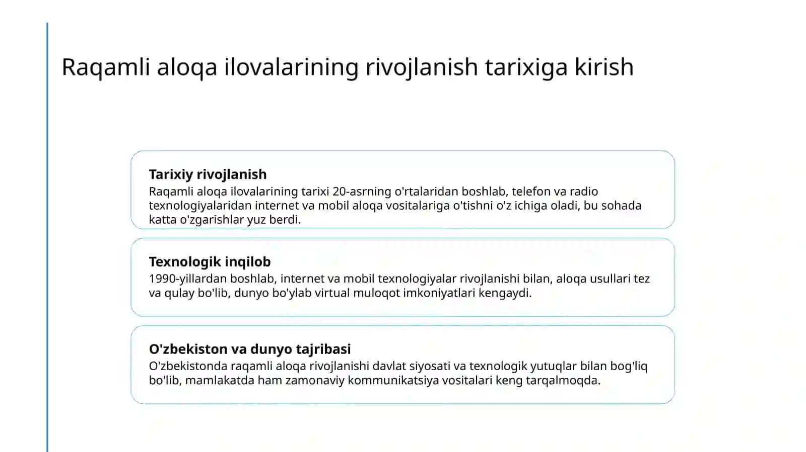 Aloqa ilovalari va video konferensiyalar 3